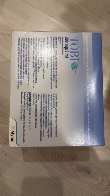 TOBI (tobramycin) 300 mg/5 mL nebuliser solution, 56 ampoules (Meda Pharma)