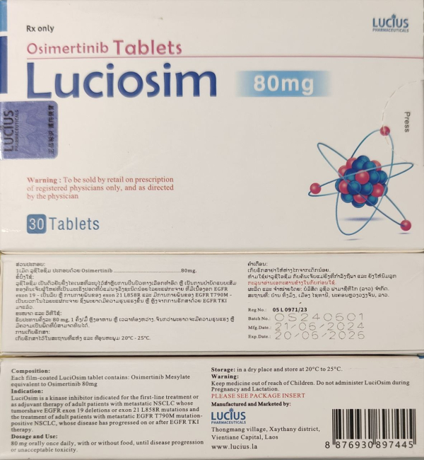 ტაგრისო (ოსიმერტინიბი) 80 მგ ფილმით დაფარული ტაბლეტები, 30 ტაბლეტი — გენერიკული (ბანგლადეში)