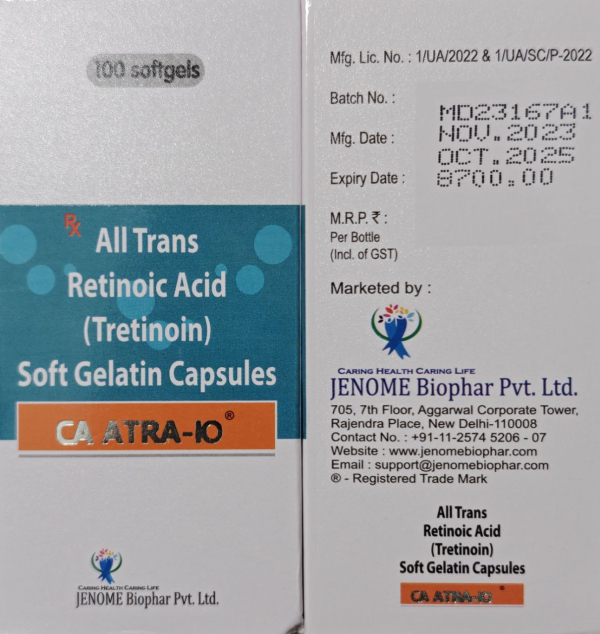 Vesanoid, Tretinoin 10 mg soft capsules, 100 capsules — generic