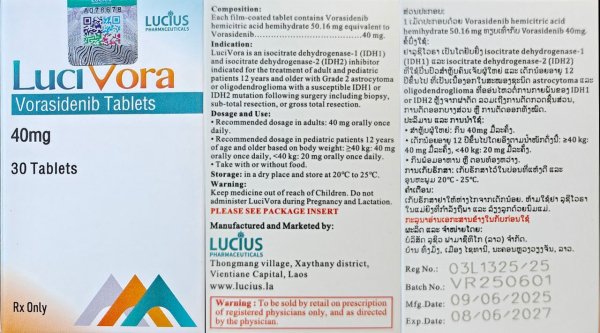 Вораниго, Voranigo ( Vorasidenib, ворасидениб) 40 мг 30 таб, генерик