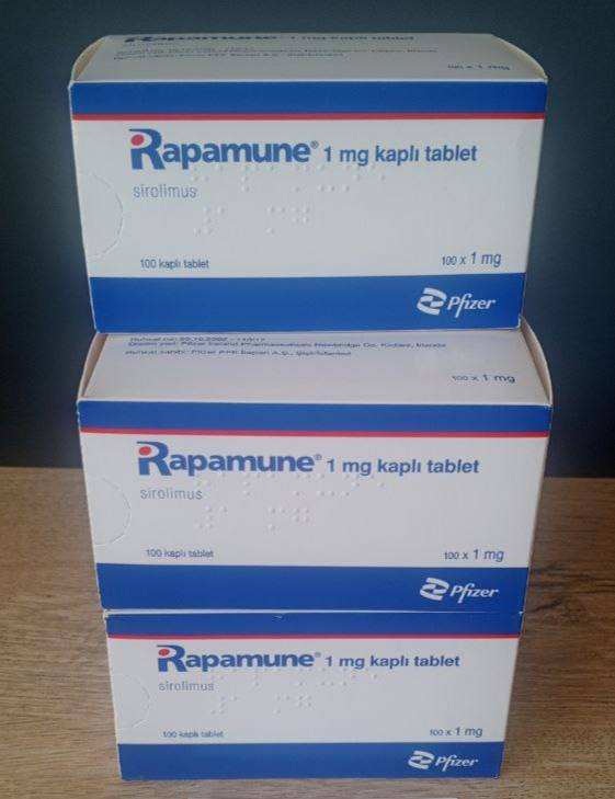 Rapamune (sirolimus) 1 mg tablets, 100 tablets — original (Pfizer, Italy)