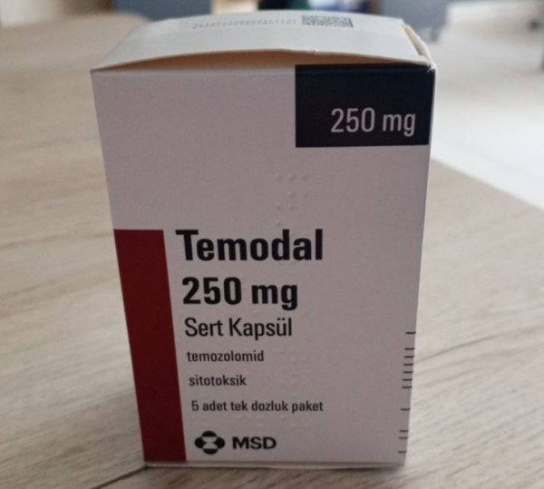 Temodal (temozolomide) 250 mg hard capsules, 5 capsules — original (MSD, Finland)
