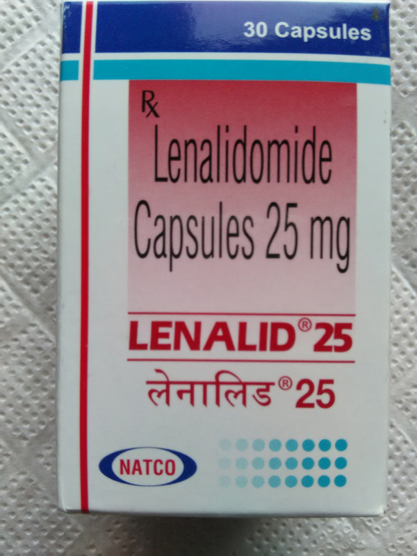  Revlemid, Lenalidomide 25 mg capsules, 30 capsules — generic (Natco, India)