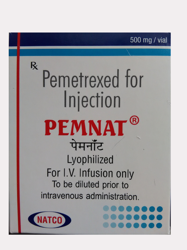 Alimta, Pemetrexed 500 mg powder for concentrate for solution for infusion — generic (Natco, India)