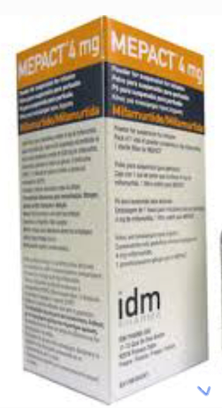 Mepact (mifamurtide) 4 mg powder for suspension for infusion, 1 vial — original (Takeda Austria GmbH)