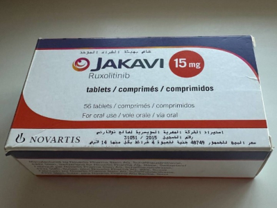 Image - Jakavi (ruxolitinib) 20 mg film-coated tablets, 56 tablets — original (Novartis, Switzerland)