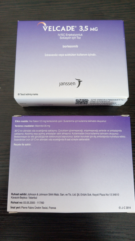 Velcade (bortezomib) 3.5 mg powder for solution for injection (Janssen, Italy)